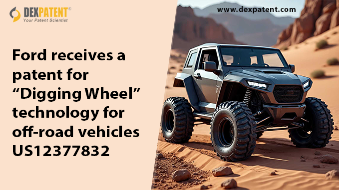 DexPatent's tweet photo. Ford receives a patent for “Digging Wheel” off-road vehicle technology, To read more patent news,
https://t.co/rKp2VjFghp
.
.
.
#DexPatent #off-roadvehicle #diggingwheel #Ford #patentapplications #patentdesign https://t.co/q9wGWyhHuP