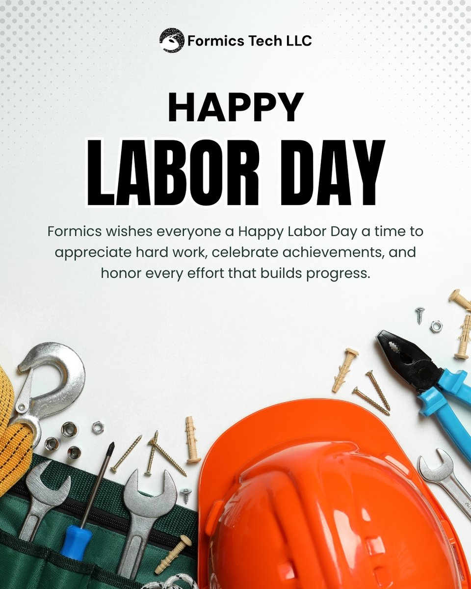 Formicsio's tweet image. Honoring dedication. Appreciating hard work.

This Labour Day, we celebrate the hands and minds that build progress every day. 🙌✨

#LabourDay 💼 #PowerOfWork 💪 #WorkersDay 🙌 #BuildingProgress 🌍 #HonoringWork ✨