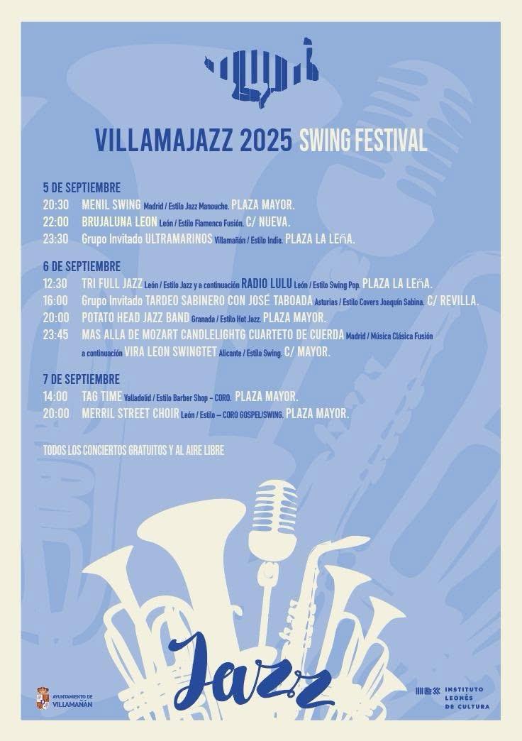 Comenzamos la cuenta atrás para nuestra primera actuación de la temporada tras el descanso veraniego.
Nos vemos el próximo domingo, 7 de septiembre, en Villamañán (León), dentro de su Swing Festival #VillamaJazz2025

#Barbershop #ACapela
#Jazz