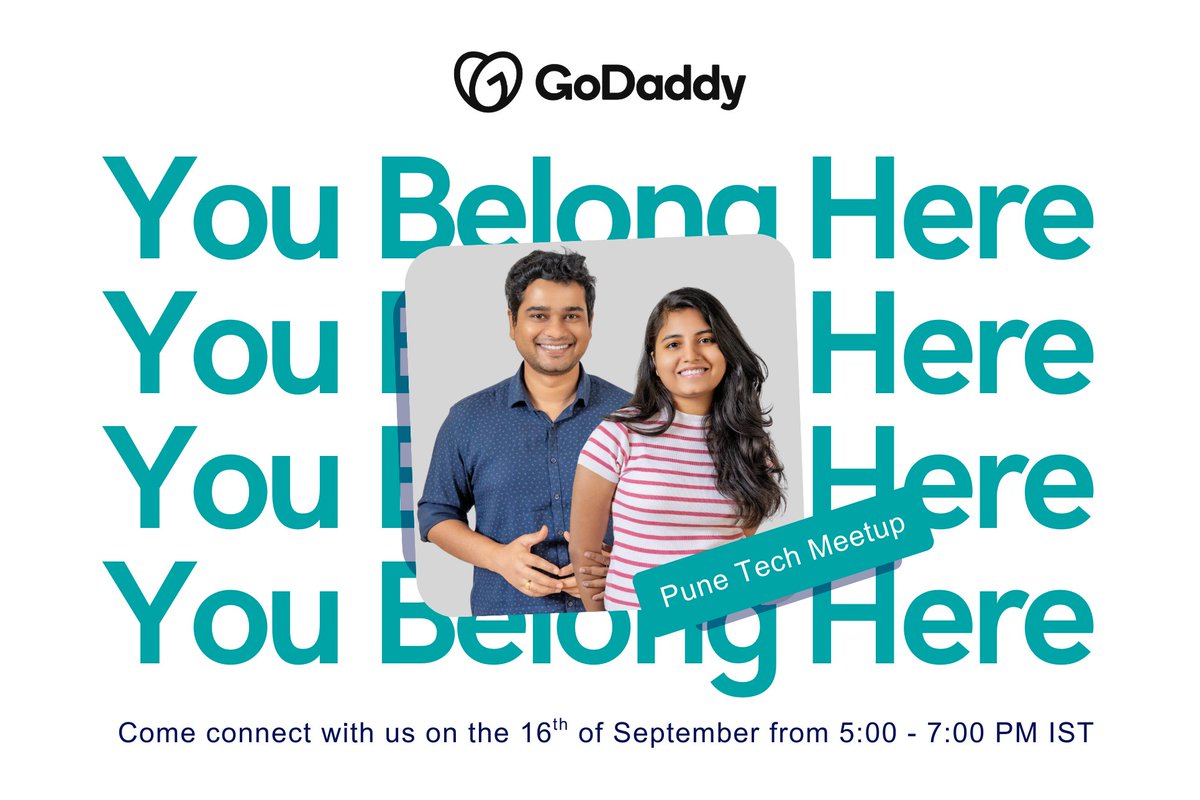 Calling all tech enthusiasts in Pune! Join GoDaddy for an exclusive Tech Meetup on Tuesday, September 16th, from 5:00 – 7:00 PM IST. 

📍 RSVP now and take the next step in your tech journey! eventbrite.com/e/godaddy-pune…

#GoDaddyLife #Pune #HiringNow #TechEvent