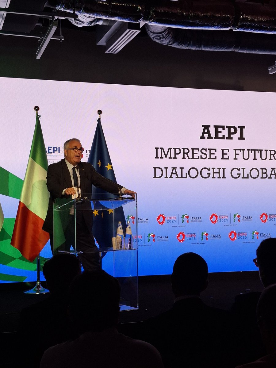 La conferenza “Imprese e Futuro: Dialoghi Globali” promossa da <a href="/Conf_AEPI/">Confederazione AEPI</a>, partner dell’Italia 🇮🇹 a #Expo2025 #Osaka, ha riunito istituzioni e imprese in un confronto a livello globale.

Dopo l’interveto di Mino Dinoi, Presidente Confederazione AEPI, si sono succedute le