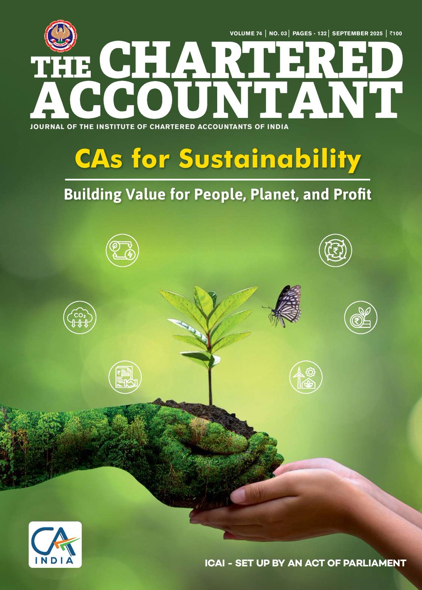 ICAI Members' Journal The Chartered Accountant - September 2025 Issue
To Access the Journal please visit below links
icai.org/post/icai-e-jo…
&amp; drive.google.com/file/d/19f_AX0…  
#Vishwasniya