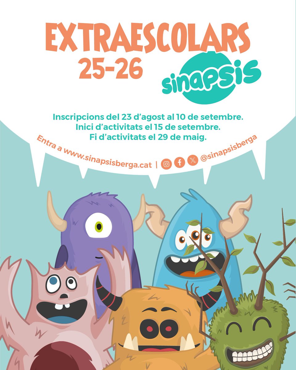 😊 Bon inici de curs a tota la comunitat educativa!

“L'educació és l'arma més poderosa que podem utilitzar per canviar el món.” 
-Nelson Mandela-

📲 sinapsisberga.cat
#Berga #Berguedà #PaïsosCatalans