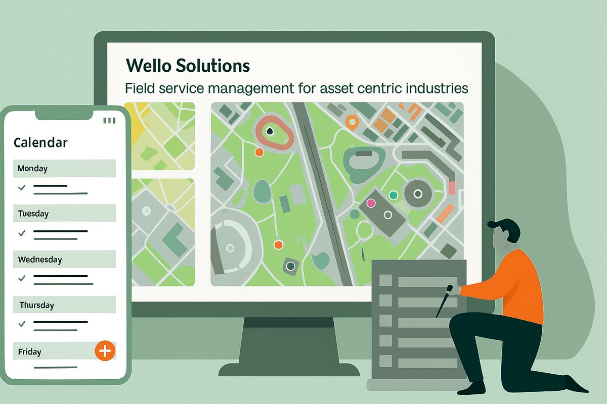 WelloSolutions's tweet image. Increase your team productivity
Automate technician assignments and dispatching. Empower your team with mobile to-do lists updated to reflect the latest priorities.
For more information: wello.solutions
#fsmsoftware #FieldService #FieldServiceManagement #wellosolutions