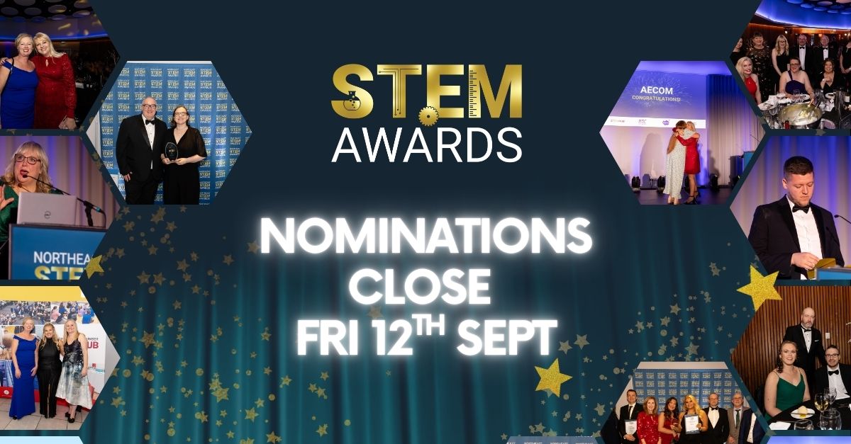 rtcstem's tweet photo. ✨Nominations close 12th Sept for the #STEMAwards!🎉
The awards shine a spotlight on innovative companies, inspiring educators, and passionate individuals driving STEM forward and opening new opportunities across our region!
🔗 Grab your tickets & nominate https://t.co/0HzulWqnIk https://t.co/SfPYHyxHR4