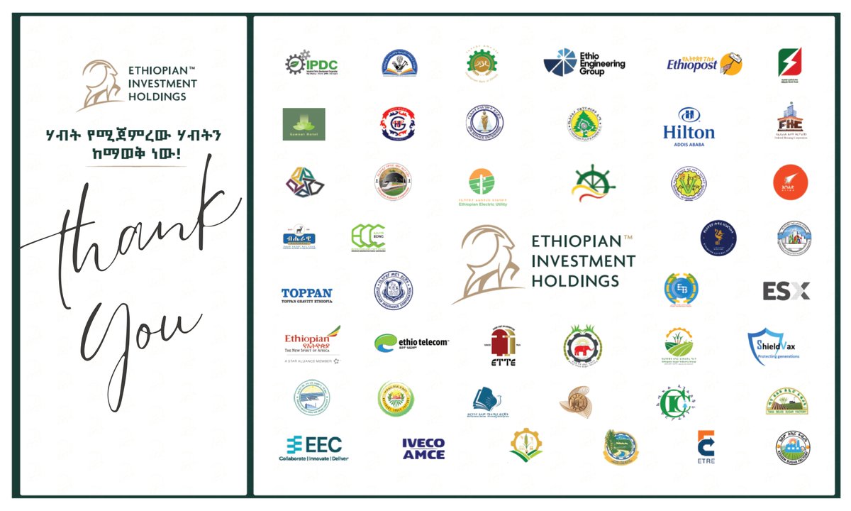 Ethiopian Investment Holdings (@eihethiopia) on Twitter photo The 2017 EFY annual #PerformanceDialogue of <a href="/EIHEthiopia/">Ethiopian Investment Holdings</a> have officially concluded!
Thank you to all who contributed to this success.
Stay tuned—we’ll share key insights & achievements in the coming weeks. Follow for updates!
#EthiopianInvestmentHoldings #DiversifyDriveDeliver The 2017 EFY annual #PerformanceDialogue of <a href="/EIHEthiopia/">Ethiopian Investment Holdings</a> have officially concluded!
Thank you to all who contributed to this success.
Stay tuned—we’ll share key insights & achievements in the coming weeks. Follow for updates!
#EthiopianInvestmentHoldings #DiversifyDriveDeliver