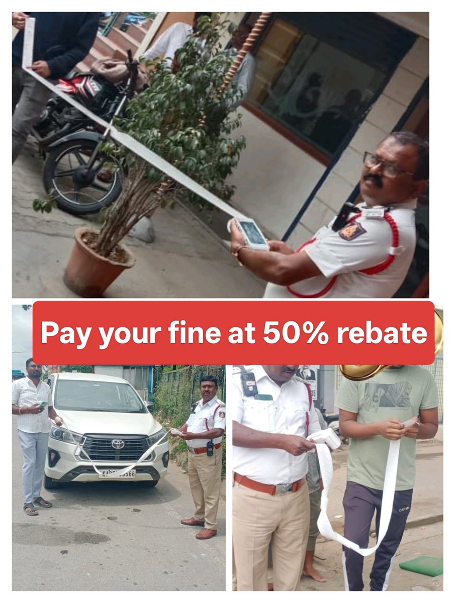 50% ರಿಯಾಯಿತಿಯಲ್ಲಿ ನಿಮ್ಮ ವಾಹನದ ಮೇಲಿನ ದಂಡ ಪಾವತಿಸಿ.
▶️ Visit your nearest traffic police station
▶️ Use Astram App
▶️ Use KSP App
▶️ Use the link 👇 kspapp.ksp.gov.in/ksp/api/traffi…