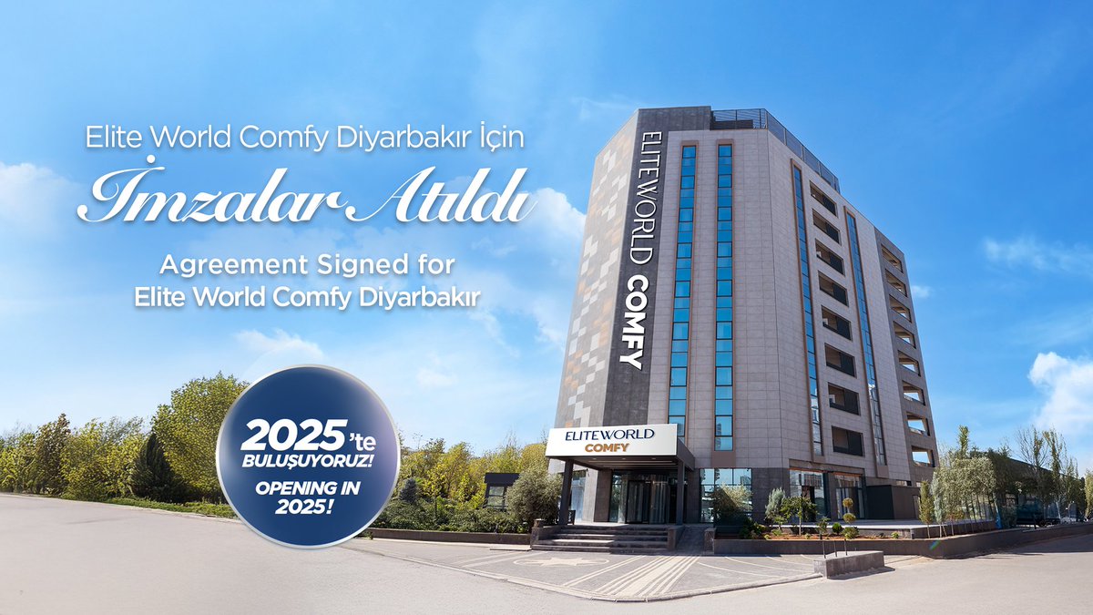 Elite World Hotels &amp; Resorts, franchise iş modeliyle büyüme yolculuğuna Diyarbakır ile devam ediyor. Zincirin Güneydoğu Anadolu’daki ikinci oteli olacak Elite World Comfy Diyarbakır, 2025 yılı içerisinde kapılarını açacak.

Diyarbakır Havalimanı’na 6 km, şehir merkezine ise 8 km