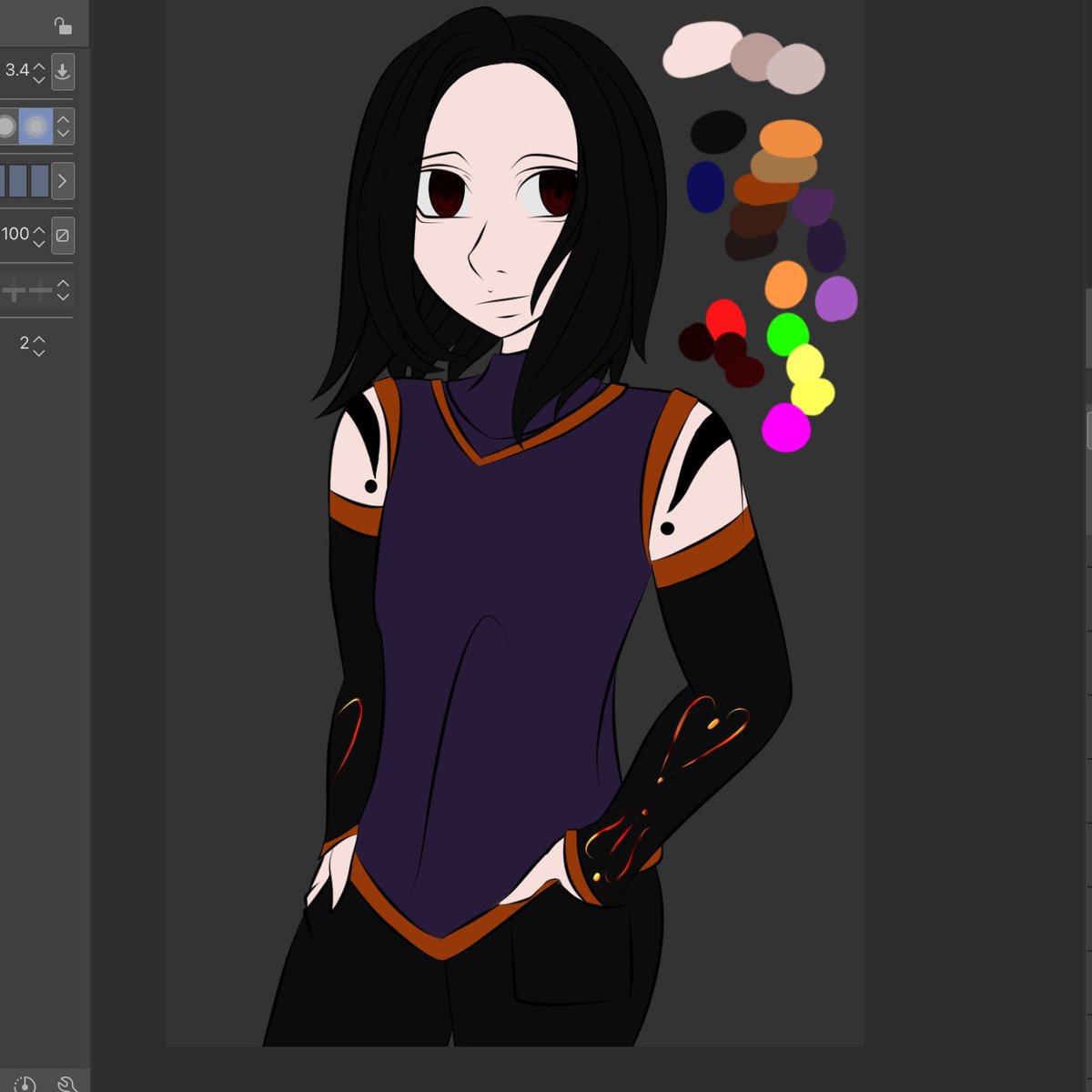 MissEdenNoir's tweet photo. Back to the regularly scheduled programming. Finishing this knocks out three projects from my iPad.
#WIP #oc #ocart #firedeity #deity #darkhair #paleskin #redeyes #tattoos #cool #man https://t.co/Hd68SPcZkS