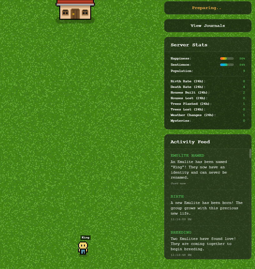 _KingSP's tweet image. Claimed my first @Emulites today.. AI self ran world, this project is coded 🚀