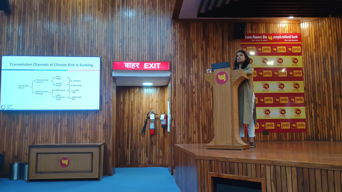ClimateHorizons's tweet photo. @ClimateHorizons held a climate risk workshop for @pnbindia 's credit risk officers on 21–22 Aug 2025 at PNB Advanced Learning Institute, Delhi. @SagaronClimate  
#KnowledgeSharing #Collaboration #ClimateFinance #SustainableFinance #RiskManagement https://t.co/wDyR53Q6X7