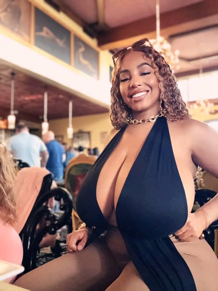 Boobs, brunch, and big smiles—what more could you ask for? 🙂‍↕️