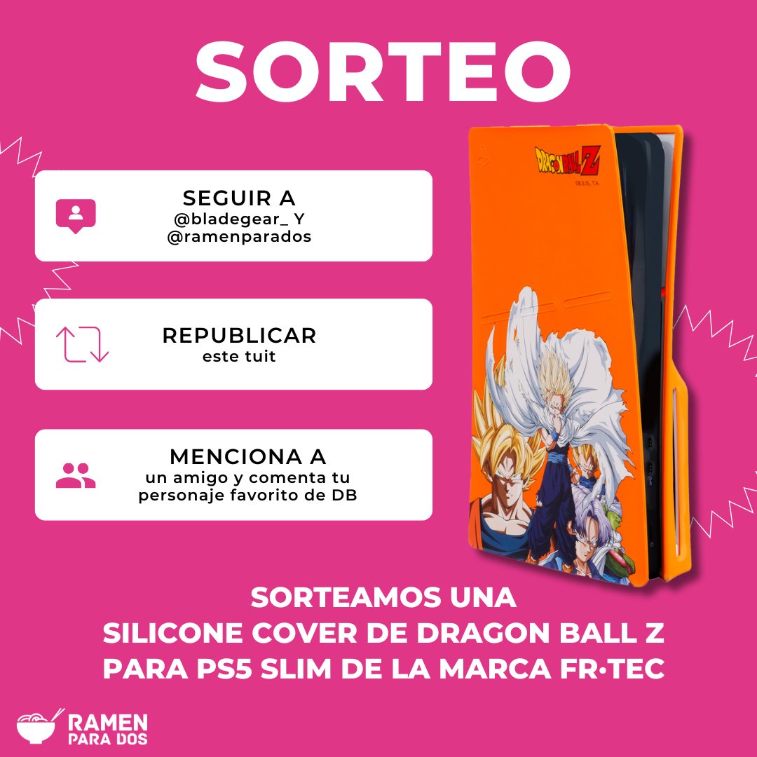 🎁 Sorteamos un SILICONE COVER de #DragonBallZ para PS5 SLIM

Participa:

➡️ Sigue a <a href="/RamenParaDos/">Ramen Para Dos</a> y <a href="/bladegear_/">Blade</a> 
❤️🔄 Like y RT de este tuit
💬 Menciona a un amigo y comenta tu personaje favorito
📆 Hasta 07/09/25 23:59h
🇪🇸 Solo España