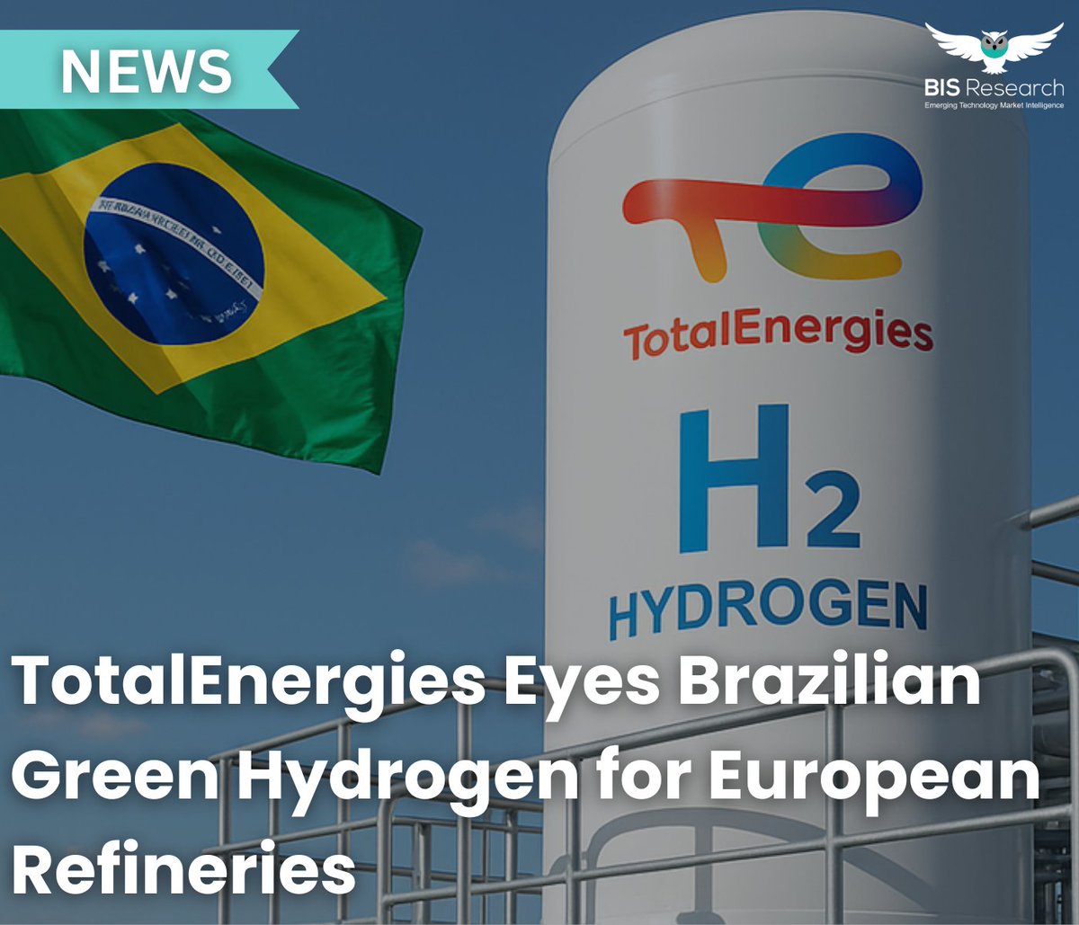 TotalEnergies seeks Brazilian #GreenHydrogen from Casa dos Ventos electrolyzers to decarbonize European refineries, replacing fossil-based grey hydrogen with renewable H₂ supply.

#H2 #RenewableEnergy #hydrogen #totalenergies #fossilcleaning #ClimateActionNow #RenewableEnergy