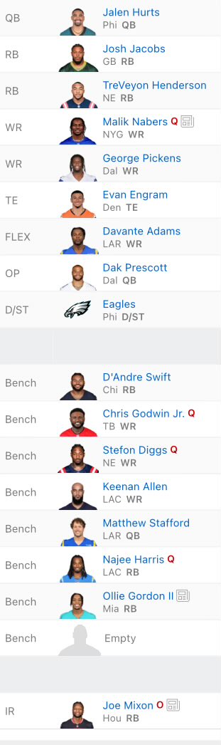 Draft done let’s win this league