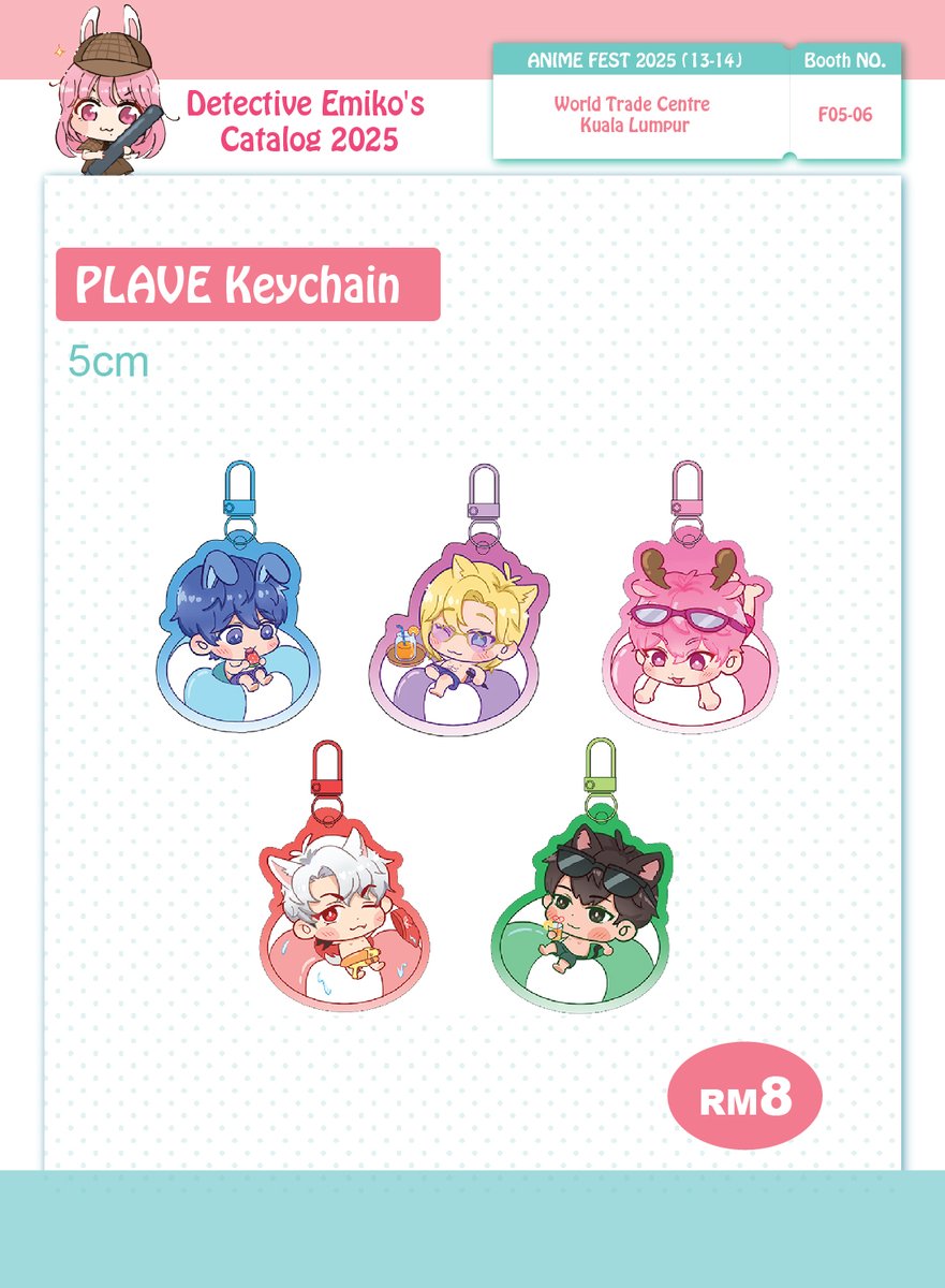 detective_emiko's tweet image. Hi there~!（2/2）
We will be joining Anime Fest Plus 2025
❤️Booth: F05-06

Pre-order is now open✨👇
🔗forms.gle/iw8EoRDjrcpnPU…

📅 13~14 SEP 2025
📍World Trade Centre Kuala Lumpur
#AnimeFestPlus2025 #animefestplus #catalog #LoveandDeepspace #Sasusaku #shoujo #PLAVE
#fanart