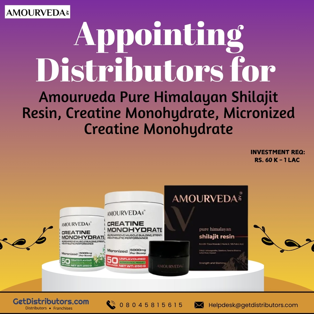 getdistributors's tweet image. ✅ Appointing Distributors for Amourveda Pure Himalayan Shilajit Resin.
🔹 Brand: #Amourveda
🔹 Details:  getdistributors.com/tiny/zTWgDmlGC6
💰 Investment Needed: ₹60K – 1 Lac
💹 High Profit Margin
📢 Hurry up &amp;amp; grab the #Distributorship
👉 Share your contact details.
#Shilajit #Creatine
