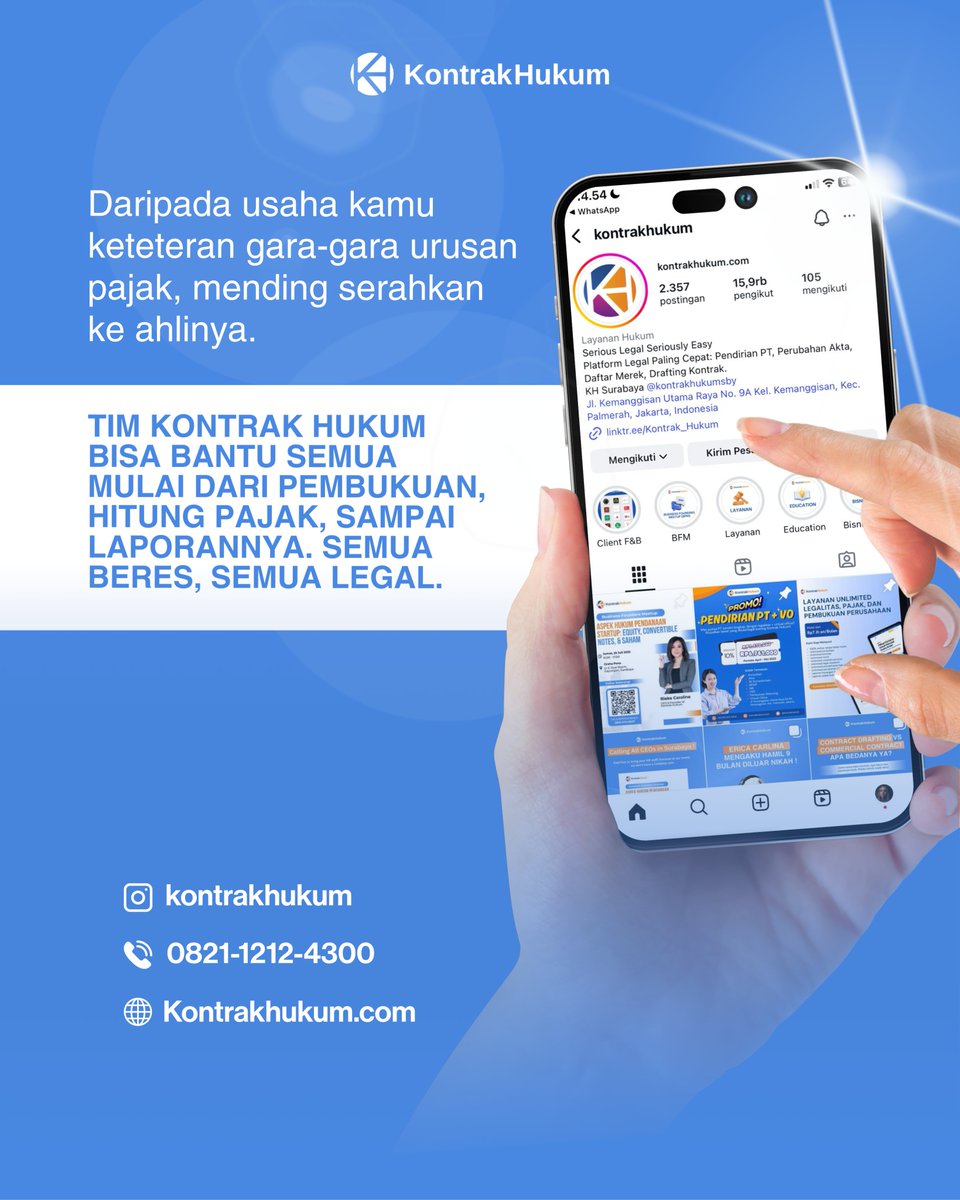 kontrakhukum's tweet image. 🤯 Jualan di e-commerce makin ribet gara-gara aturan pajak baru?

Mending serahin urusan pajak ke ahlinya, biar kamu fokus jualan. Tim Kontrak Hukum selalu sedia bantu kamu!
#ecommercetips #tax