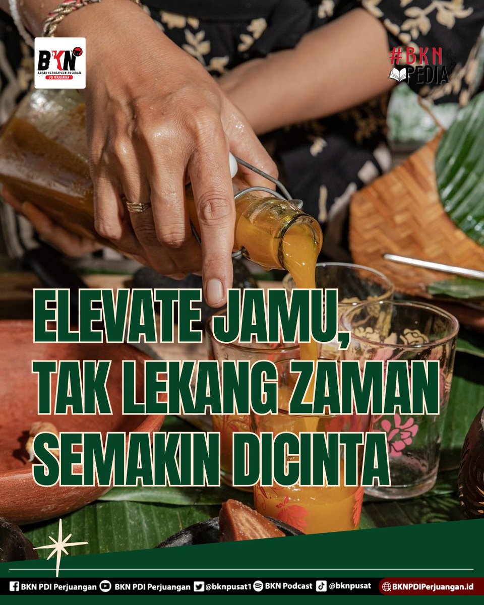Fahiraa85's tweet photo. 🌿✨ Pada tahun 2023, UNESCO resmi menetapkan budaya sehat jamu sebagai Warisan Budaya Tak Benda Dunia. 🌍

Kabar ini menjadi kebanggaan bagi Indonesia, sekaligus harapan agar manfaat jamu dapat dirasakan hingga tingkat global. 🍃💚

#JamuIndonesia #WarisanBudaya #UNESCO https://t.co/3phKFpitiy
