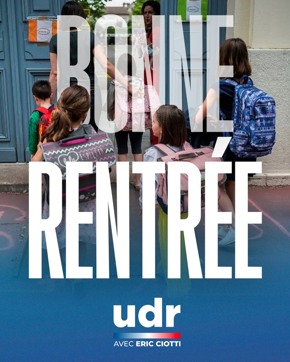 Bonne rentrée aux 12 millions d’élèves et aux parents, enseignants et personnels éducatifs qui retrouvent ce matin le chemin de l'école ! 🇫🇷