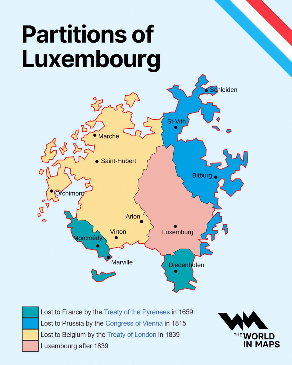 🇱🇺 Luxembourg today is one of Europe’s smallest countries, but this was not always the case.