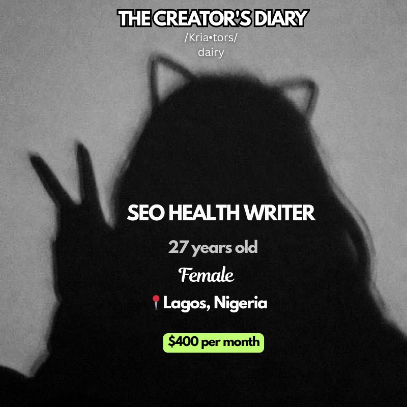 Don’t quit your 9–5 if you are not ready for freelancing.

On today’s edition of Creator’s Diary, I interviewed Temi, a 27-year-old SEO health writer based in Lagos who makes over $400 every month. 

Temi didn’t plan to become a freelancer. Back in 2017, she was working in a
