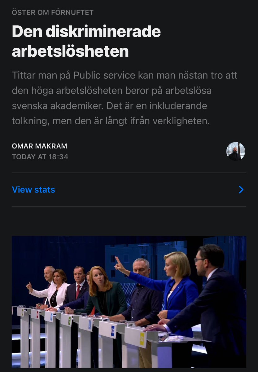 ”För att de inte är svenskar, de passar inte in i Sverige.” Så sa Jimmie Åkesson i partiledardebatten 2018. Annie Lööf slog näven i bordet och utbrast: ”Hur uttrycker du dig?. SVT tog omedelbart avstånd från uttalandet. Ämnet var då, som nu, den höga arbetslösheten bland