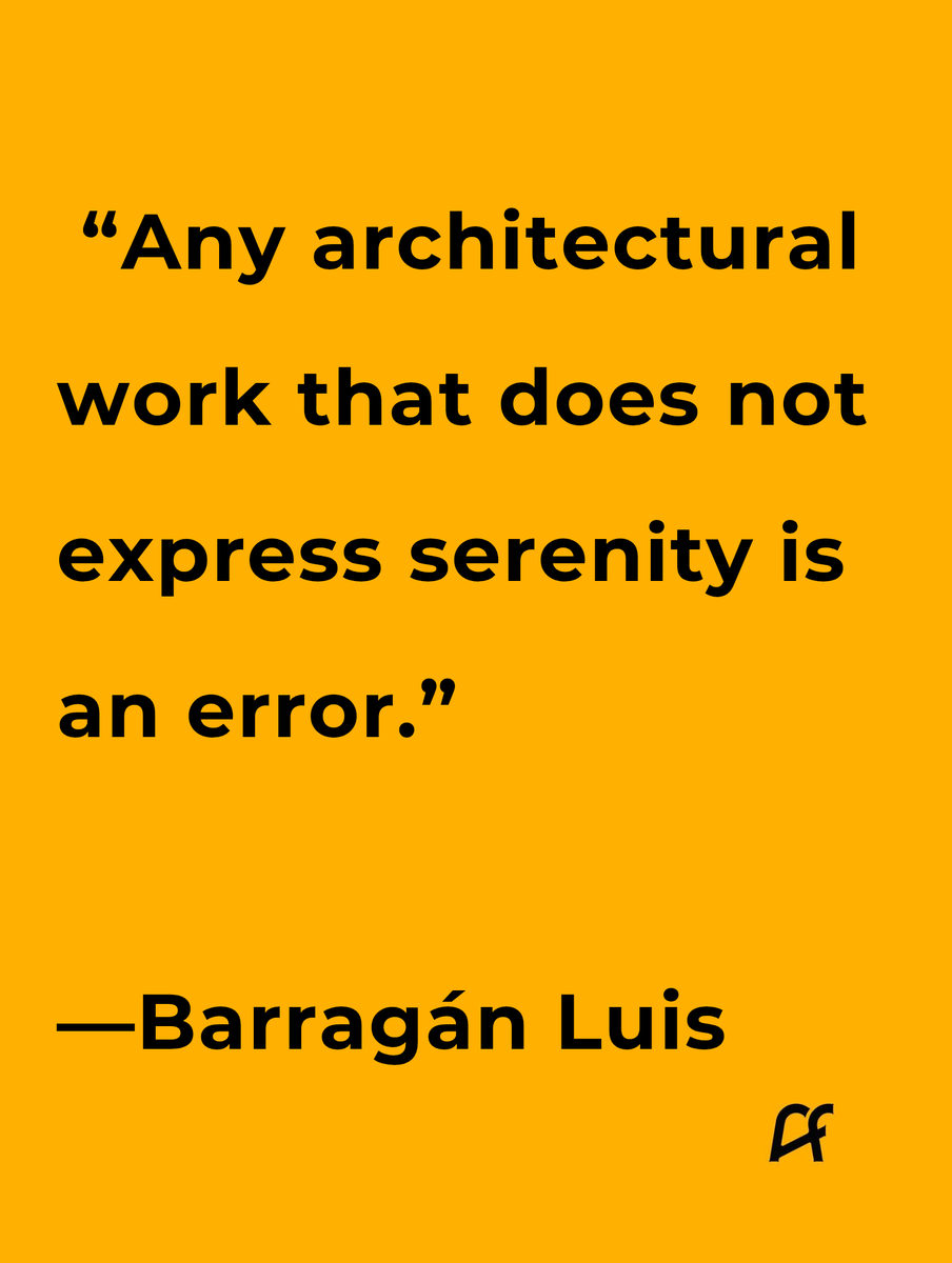 Arcfunmi's tweet image. “Any architectural work that does not express serenity is an error.”

—Barragán Luis

#MondayMotivation #architecturequote #architecture #architect #construction #arcfunmi
