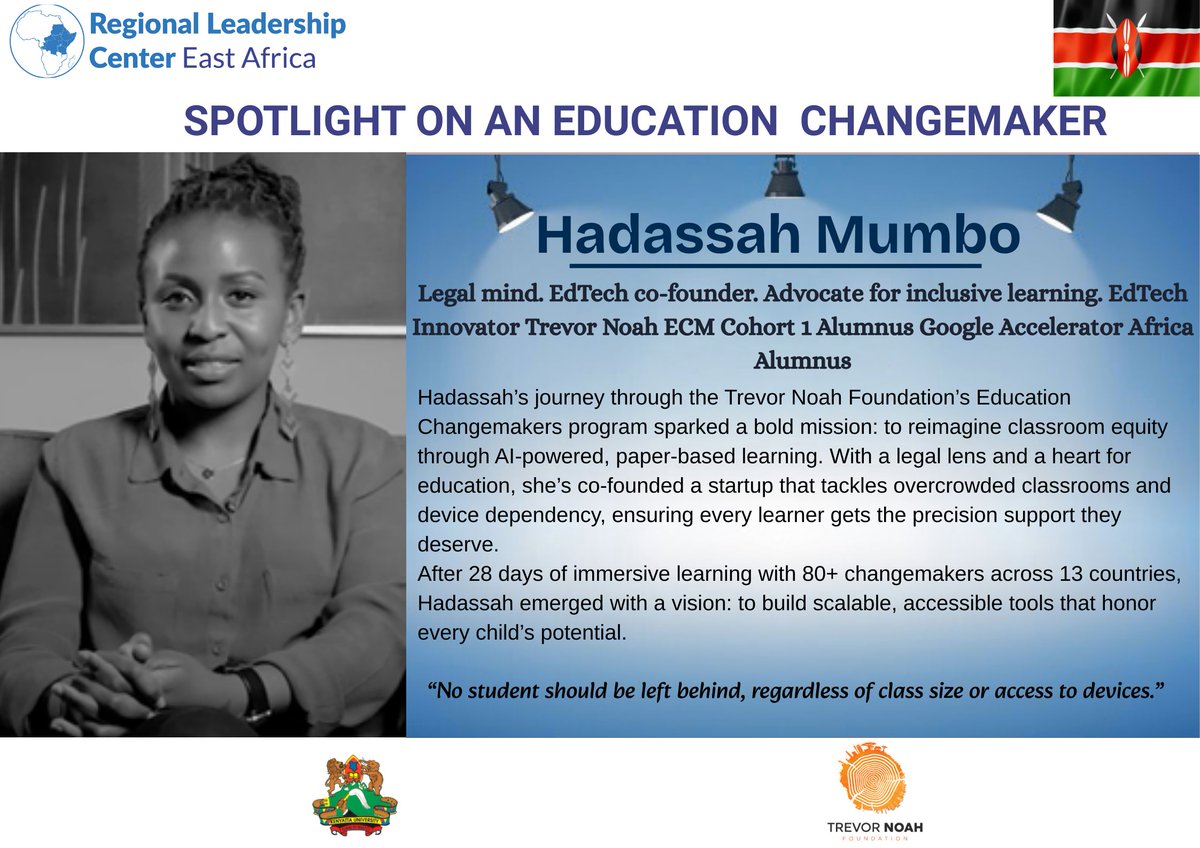 RLC East Africa (@rlceastafrica) on Twitter photo Hadassahโs impact is proof: innovation thrives where empathy leads.
<a href="/TrevorNoahFdn/">Trevor Noah Foundation</a> <a href="/KenyattaUni/">Kenyatta University #ExperienceKU</a>
#AIinEducation #ECMCohort1 #EdTechForAll Hadassahโs impact is proof: innovation thrives where empathy leads.
<a href="/TrevorNoahFdn/">Trevor Noah Foundation</a> <a href="/KenyattaUni/">Kenyatta University #ExperienceKU</a>
#AIinEducation #ECMCohort1 #EdTechForAll
