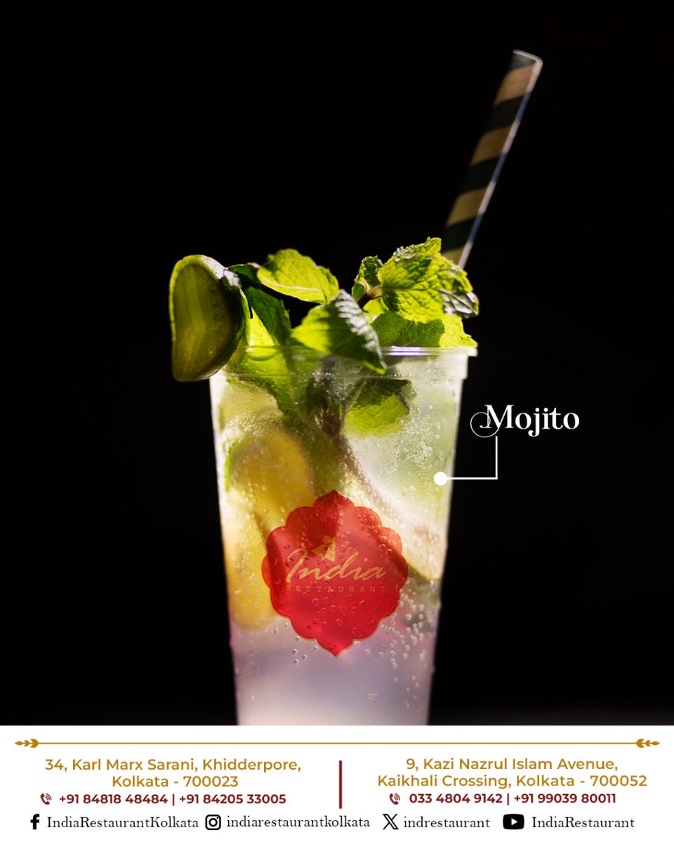 A Mojito so crisp and cool, it makes Mondays feel like Fridays. One sip and you’ll wonder why you ever feared the start of the week!🍹

[Mojito, cocktail, mocktail, refreshing drink, mint, lime, soda, chilled beverage, summer drink, fizzy drink, India Restaurant, Kolkata food]