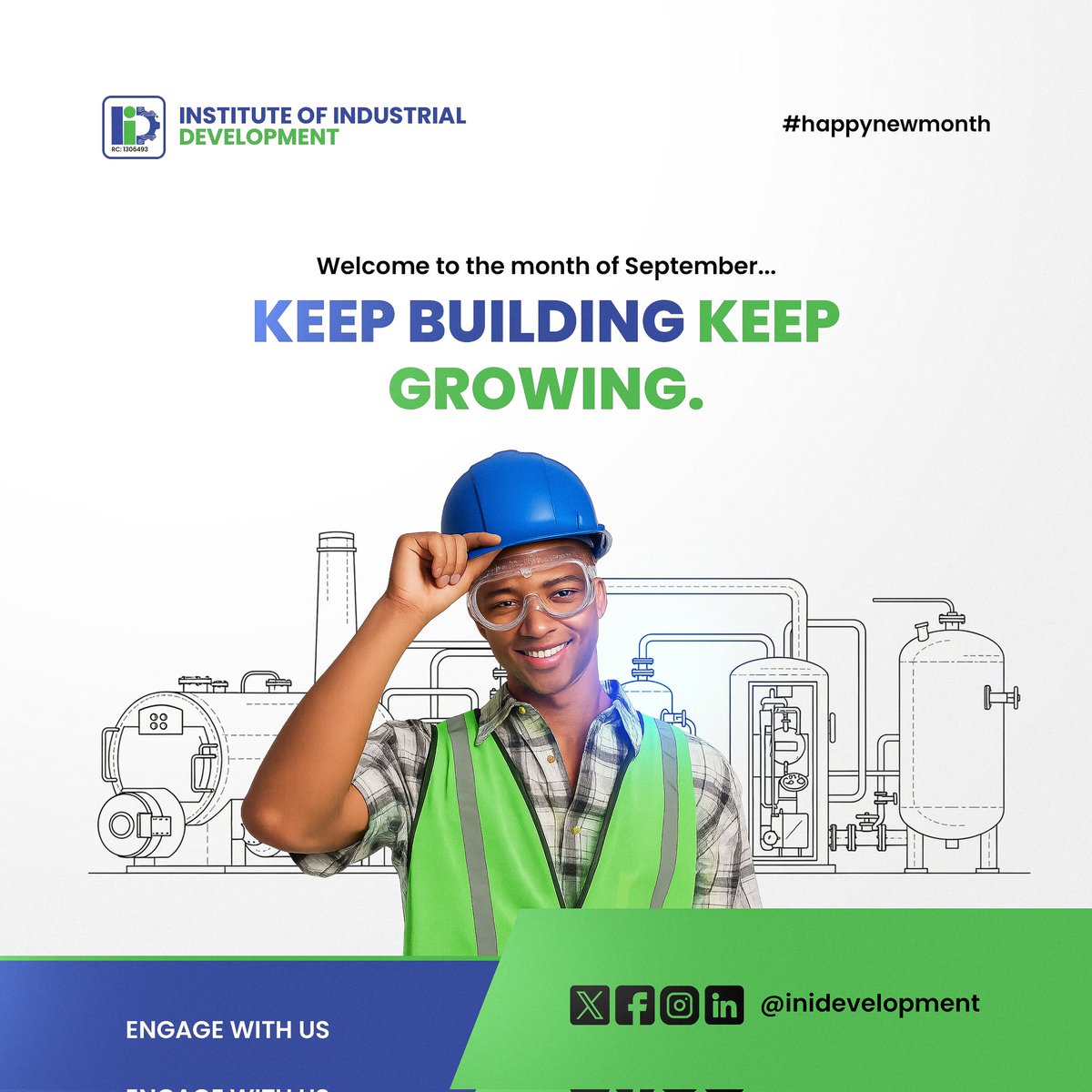 Inidevelopment's tweet image. What are your Goals for this new month?
Don&apos;t forget to keep building and growing, Happy new month!

#HappyNewMonth 
#youthempowerment
#iid 
#industrialdevelopment