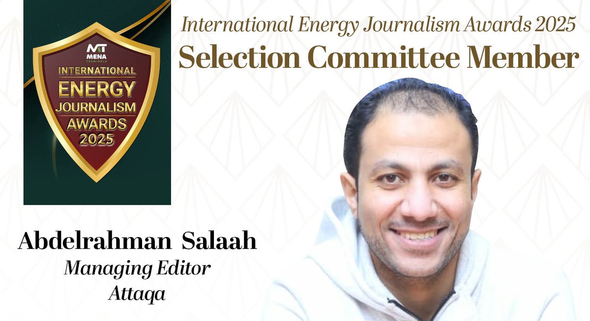 gulf_intel's tweet photo. MENA Terminals Fujairah International Energy Journalism Awards 2025 Selection Committee Member
Register to attend Fujairah Energy Markets Forum 2025 (Oct. 1-2) on this link π https://t.co/bA28dGC86e
#IEJA2025 #EnergyJournalism #Energy #EMF2025 #EMFWEEK25 #EnergyMarkets #MiddleEastEnergy #OilAndGas @Attaqa2 #OOTT