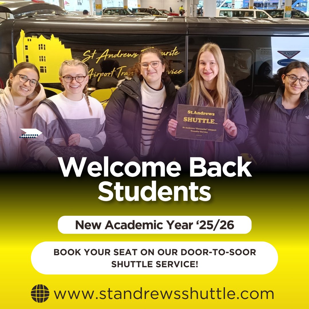 StAShuttle's tweet image. Incoming students!!

We can't wait to welcome back the university students as well as meeting the new 1st years from today!! 
#students #freshers #newterm #standrews #universityofstandrews 
@standrewsunion  @welcometofife @univofstandrews
