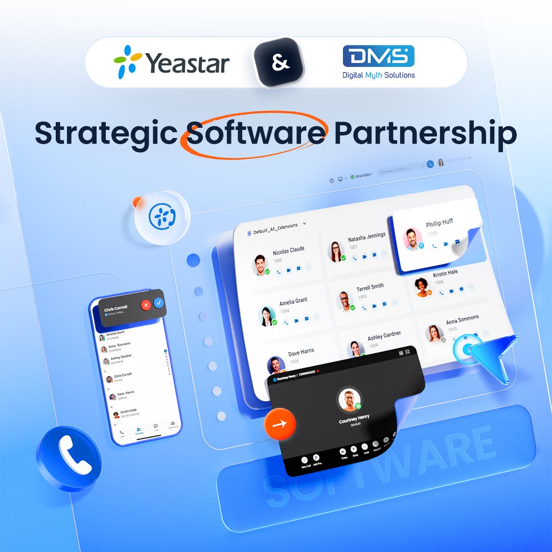 🚀 Yeastar is proud to announce a strategic #Software partnership with <a href="/dmsksa/">Digital Myth Solutions</a> in Saudi Arabia.

This collaboration reflects Yeastar’s growing focus on the Middle East software market, delivering advanced UC &amp; Software PBX Solutions.

#Yeastar #DMS #SaudiArabia #Software