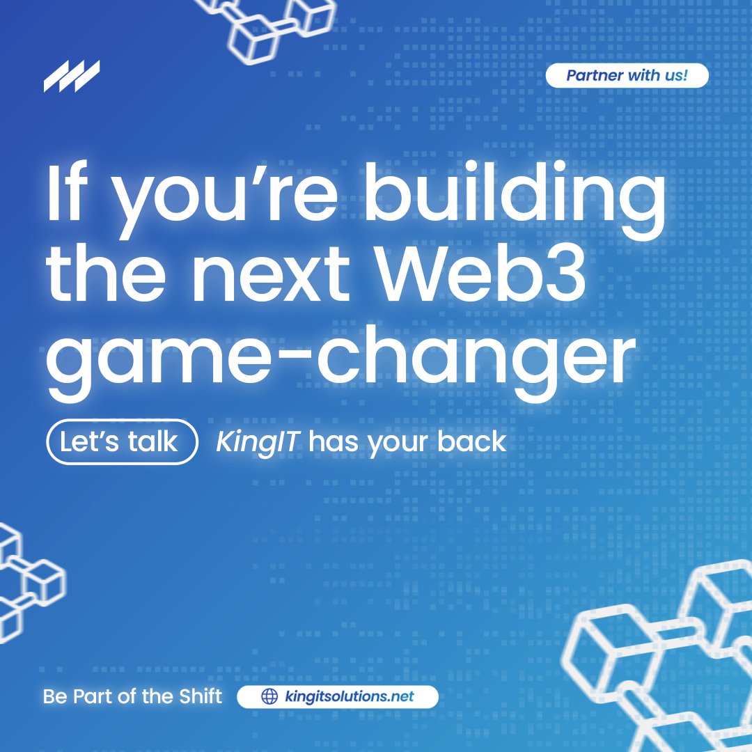 🚀 If you’re building the next Web3 game-changer, we’re here to back you up.

Let’s talk. 👉 kingitsolutions.net

#Web3Dev #Blockchain #KingITSolutions
