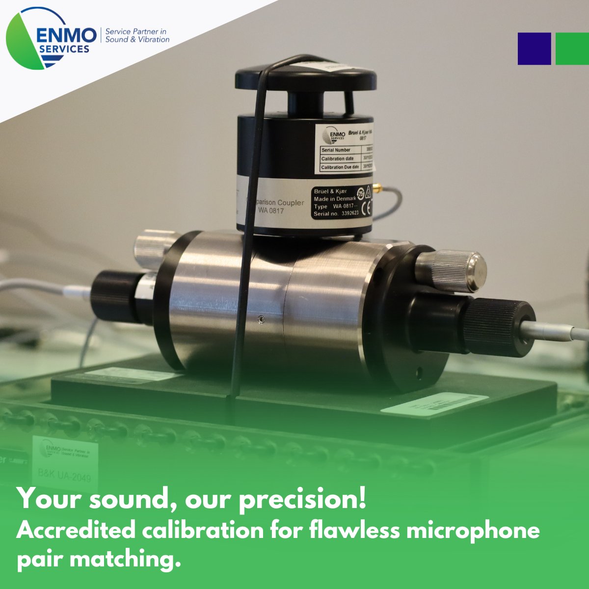 Precision in every (#calibration) phase!
Just before the summer, #ENMOServices reached a milestone: BELAC accreditation for #microphone calibrations, including phase matching of microphone pairs! 🎉
#calibrationlab #microphonecalibration #BELAC #sound