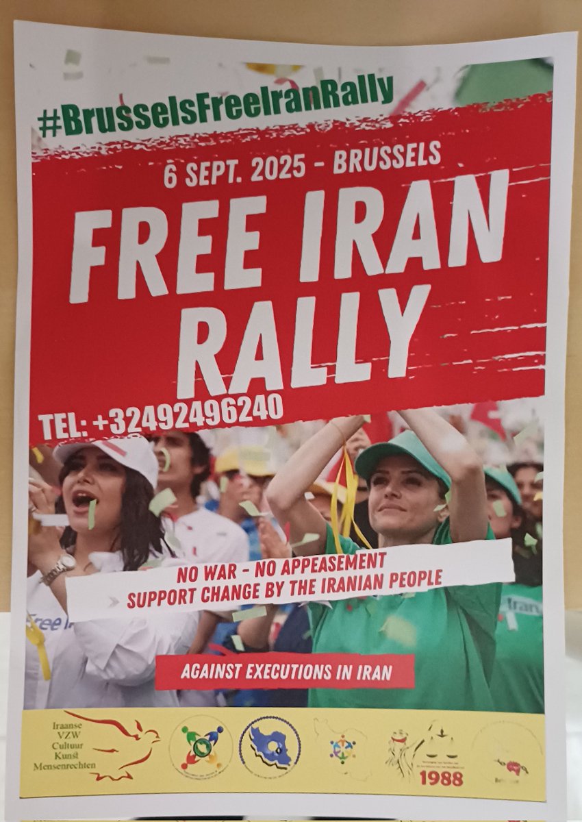 ⏱️Countdown 👉

LARGEST-EVER rally by Iranians in Brussels 💪
TENS OF THOUSANDS will gather for Free Iran✌️

📅Saturday, 6 September at 2 PM 📍Atomium

Join us
#BrusselsFreeIranRally ✊