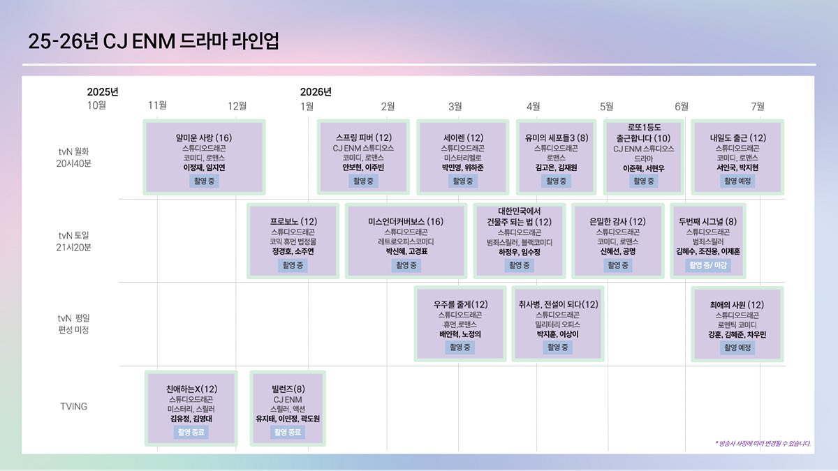 은밀한감사 2026 토일드 4월 중순부터 예정 .ᐟ