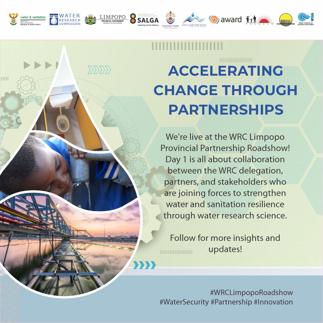 Join the engagement using the links below:

FB: shorturl.at/u2GfB

YT: lnkd.in/dqnUykNY 

#water #sustainability #WRC