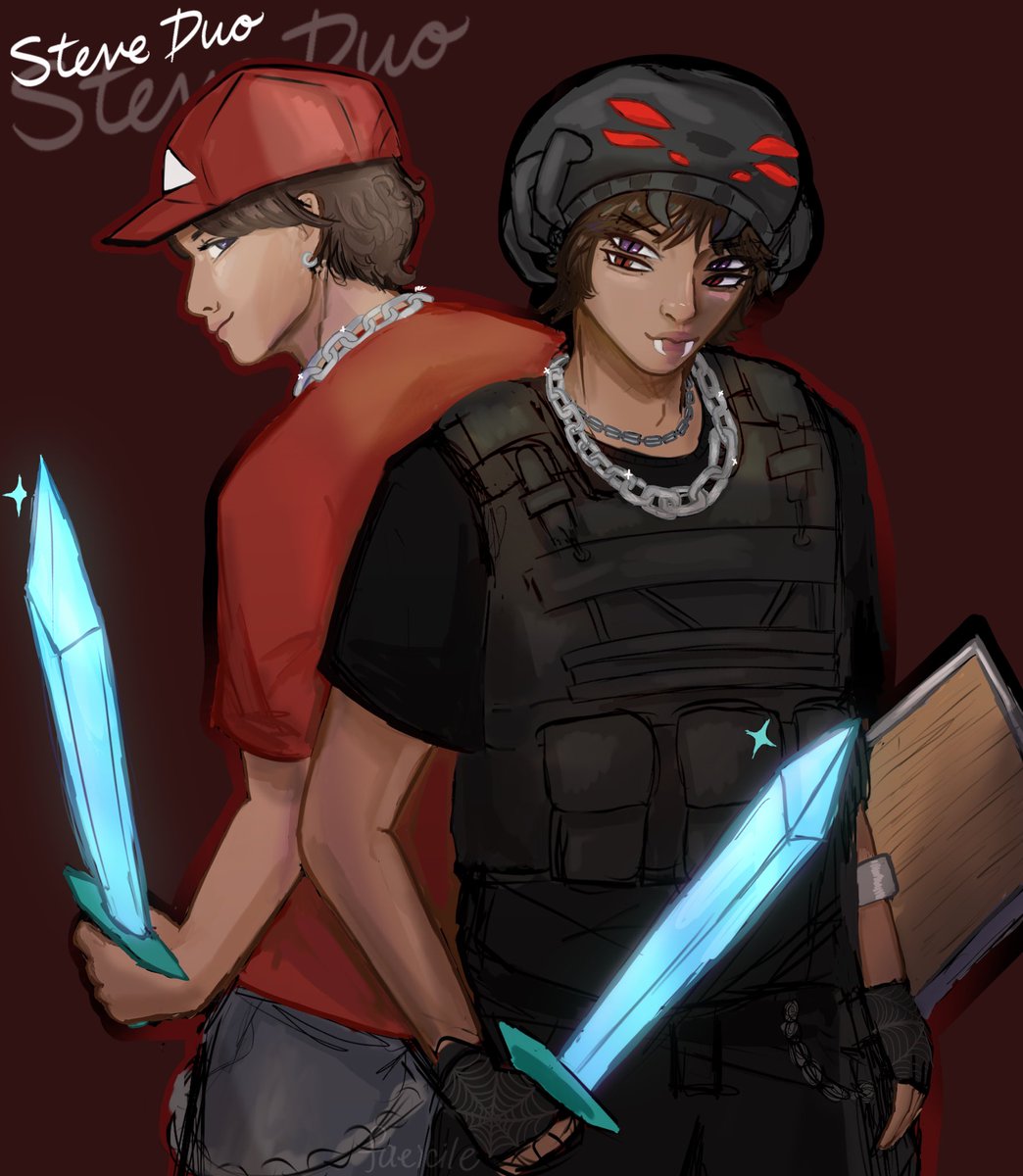 faeicile's tweet photo. STEVE DUO!!!😋😋😁
#yungwillxfanart #pentarfanart #steveduo https://t.co/4RfyDeWAgj
