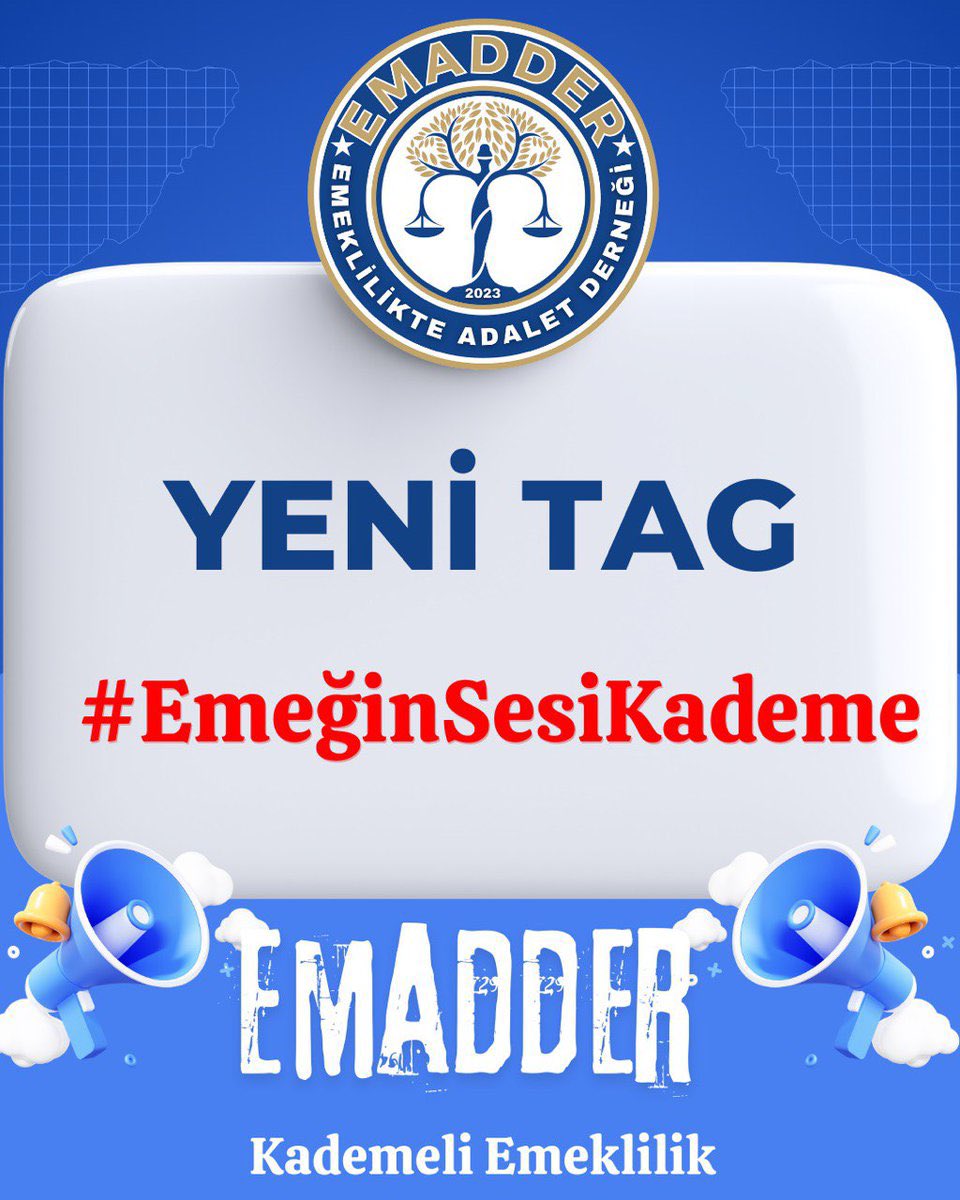 ‼️📣 YENİ TAG 📣‼️
👇👇👇👇👇👇
#EmeğinSesiKademe

📜 Anayasa ne diyor?
"Herkes, yaş, cinsiyet, statü fark etmeksizin eşit haklara sahiptir."
Ama bugün, kademesiz sistem ile anayasal güvence ayaklar altına alınıyor!

📆 1 gün, 1 ay, 1 yılla 17-20 yıl arasında uçurum yaratmak, ne