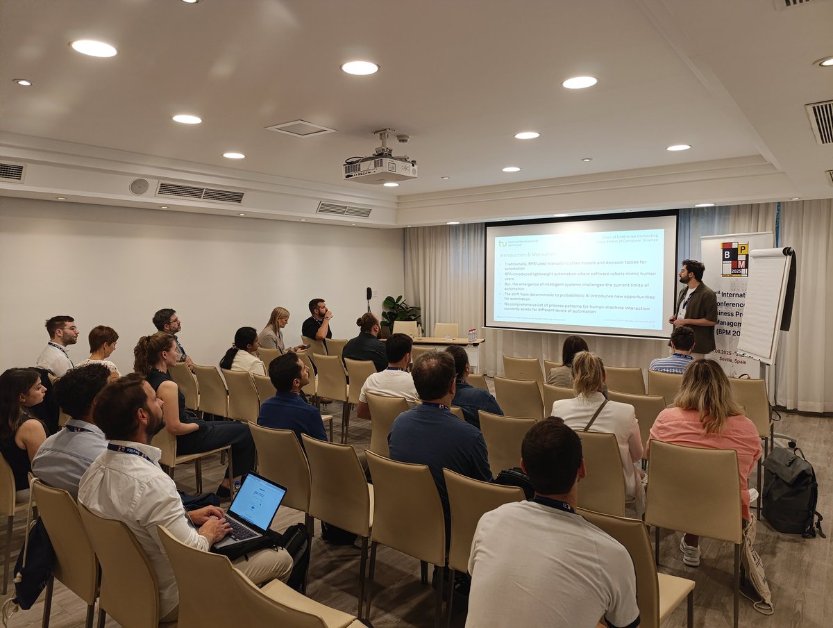 #AUTOMATE workshop at #BPM2025 in #Seville has just kicked off! Join us to explore how human expertise and intelligent technologies come together to transform process automation. Don’t miss it!
sites.google.com/diag.uniroma1.…