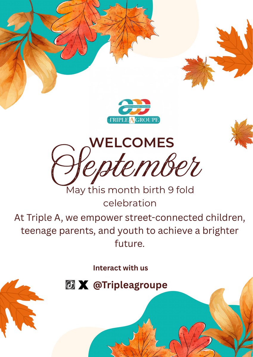 TripleAGroupe's tweet image. Happy New Month! 
May September bring you 9-fold celebrations. 
At Triple A, we&apos;re empowering young minds through initiatives like We Rise, Girls in ICT and our new Reading Corner program 
Join us in building a brighter future! #TripleA
#WeRise
#BackToSchool
#GirlsInICT
