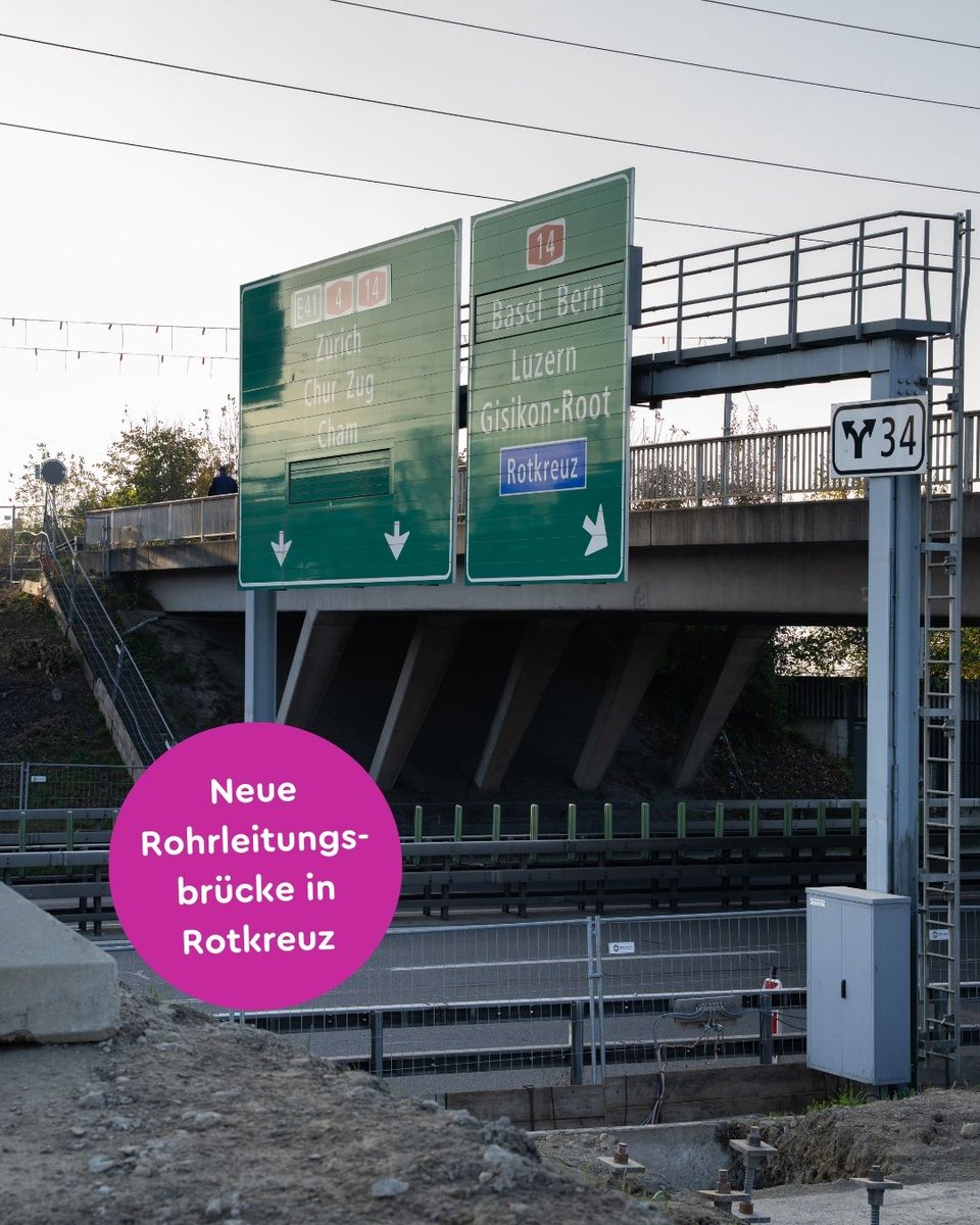 In Rotkreuz entsteht eine neue Rohrleitungsbrücke für den Wärmeverbund Ennetsee. Während der Bauarbeiten bleibt die Blegibrücke für den motorisierten Verkehr gesperrt. 👉 Mehr Infos: social.wwz.ch/9b47u4c