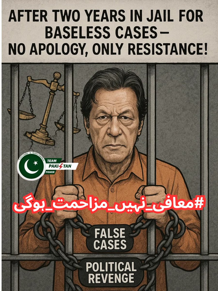 𝓅𝓇𝒾𝓃𝒸𝑒𝓈𝓈ᴾᵃᵏᴾᵒʷᵉʳ (@hani09080) on Twitter photo When justice is denied, resistance becomes duty.
#معافی_نہیں_مزاحمت_ہوگی
<a href="/TeamPakPower/">Team Pakistan Power</a> When justice is denied, resistance becomes duty.
#معافی_نہیں_مزاحمت_ہوگی
<a href="/TeamPakPower/">Team Pakistan Power</a>