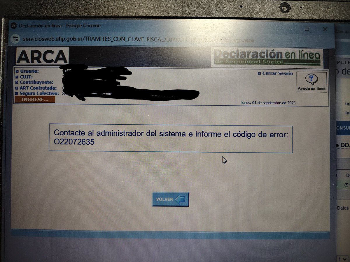 Les aviso que eso de que"al que madruga Dios lo ayuda"puede funcionar para muchas cosas menos para cuando querés adelantar trabajo con la página de <a href="/ARCA_informa/">ARCA | Agencia de Recaudación y Control Aduanero</a> .Parece q con las tareas de mantenimiento del sábado se olvidaron de enchufar algo😒<a href="/BlogDelContador/">BDC - Blog del Contador</a> <a href="/sistemas_jorge/">JORGE EN LA CLANDESTINIDAD</a>