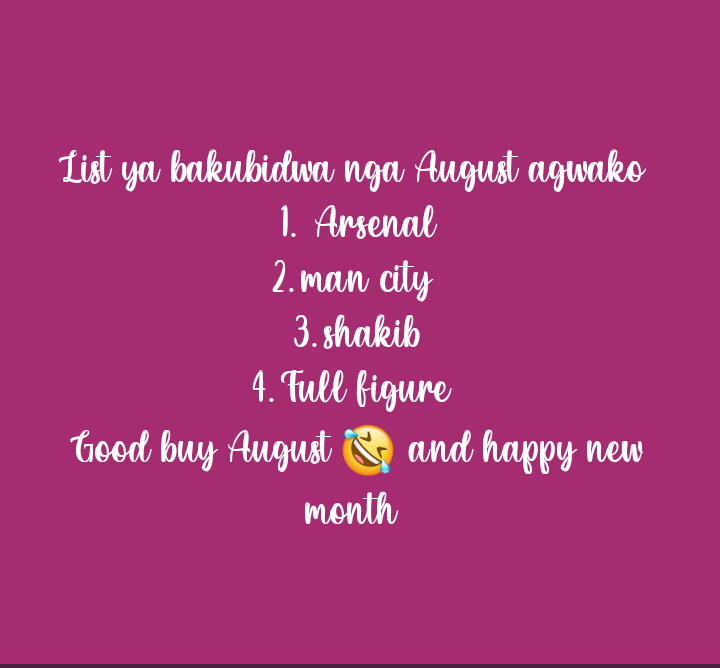 August it's my mother