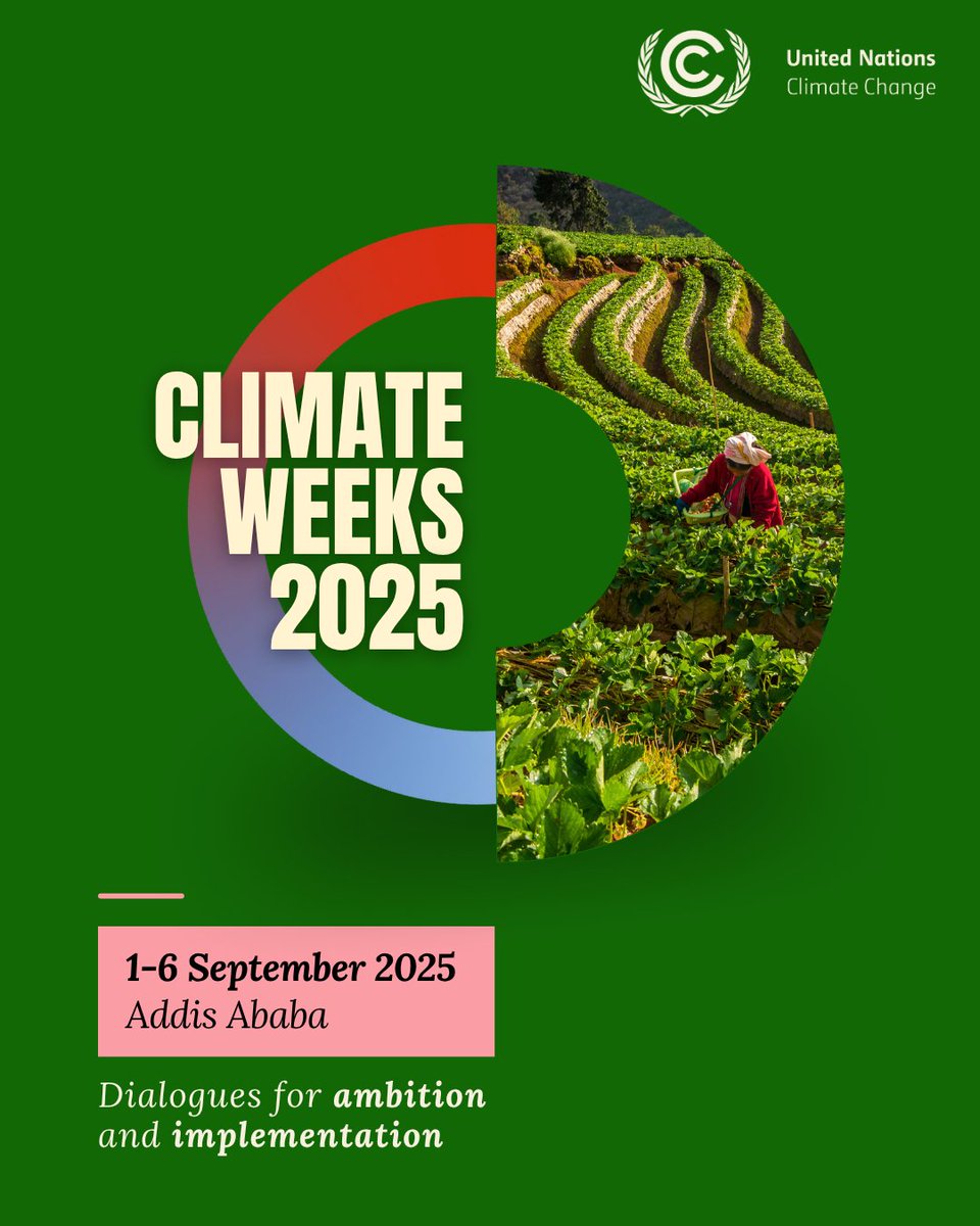 Semaine du climat 2025 : Dialogues pour l’ambition et la mise en œuvre, à Addis-Abeba.
Cette initiative vise à accélérer les actions en faveur du climat et à renforcer la dynamique vers la COP 30.