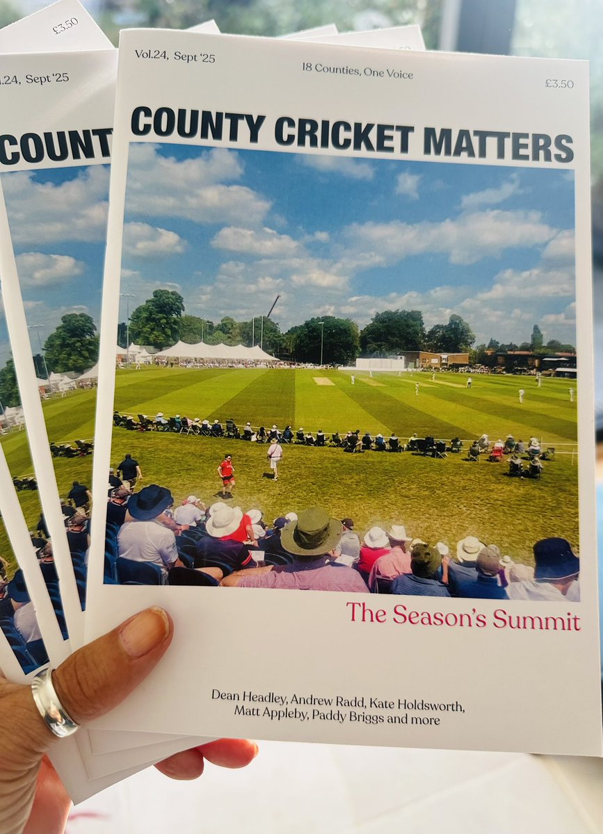 Annie Chave (@anniechave) on Twitter photo Good news! Edition 24 of <a href="/MattersCounty/">County Cricket Matters</a> is out!!! Now available online <a href="/mattapple1/">matthew appleby</a> <a href="/PaddyBriggs/">Paddy Briggs 🇪🇺 🇵🇸 🏳️🌈</a> <a href="/oldmanradd/">Andrew Radd</a> <a href="/deanheadley585/">Dean Headley</a> <a href="/senantix/">Arunabha Sengupta</a>
countycricketmatters.com/shop Good news! Edition 24 of <a href="/MattersCounty/">County Cricket Matters</a> is out!!! Now available online <a href="/mattapple1/">matthew appleby</a> <a href="/PaddyBriggs/">Paddy Briggs 🇪🇺 🇵🇸 🏳️🌈</a> <a href="/oldmanradd/">Andrew Radd</a> <a href="/deanheadley585/">Dean Headley</a> <a href="/senantix/">Arunabha Sengupta</a>
countycricketmatters.com/shop