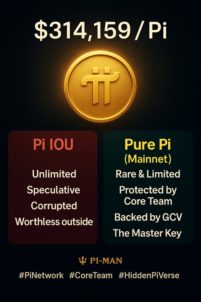 piman320's tweet image. The Hidden Truth of Pi: Rarity + Utility = Value

Many ask: “Why should Pi be worth so much?”
The answer is simple: RARITY + UTILITY.

⚠️ Note: This is not an official announcement from the Core Team.
What follows is based on coded evidence we have analyzed and archived.

🔑 1.…